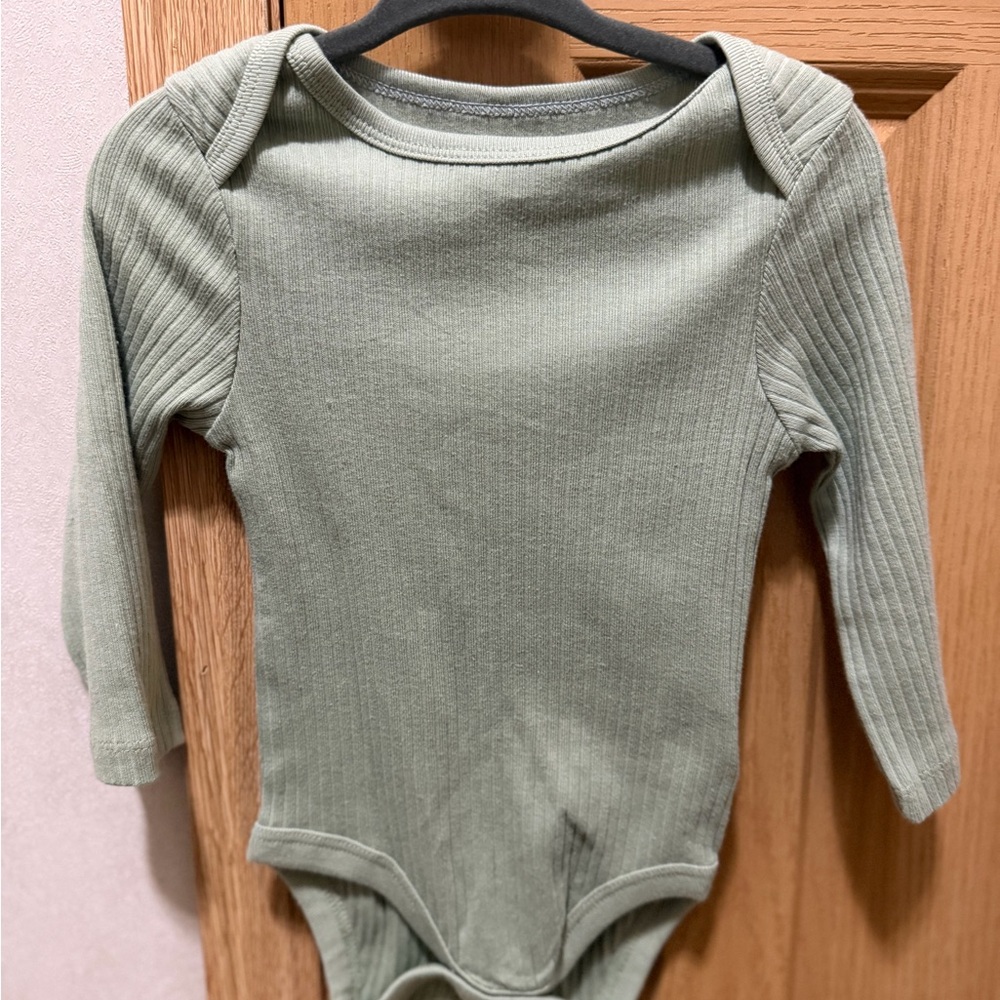 Cloud Island Sage Ribbed Kids Bodysuit